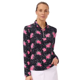 Authentic Collection: Laure Floral Quarter Zip Pull Over